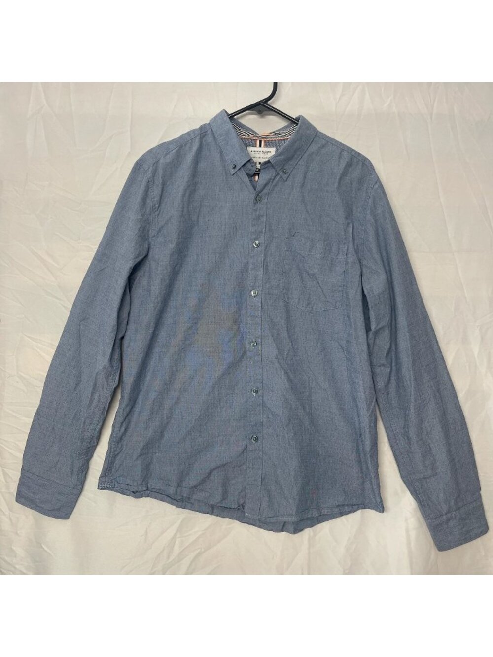 Denim & Flower Ricky Singh Slim Fit Button Down Shirt Blue XL